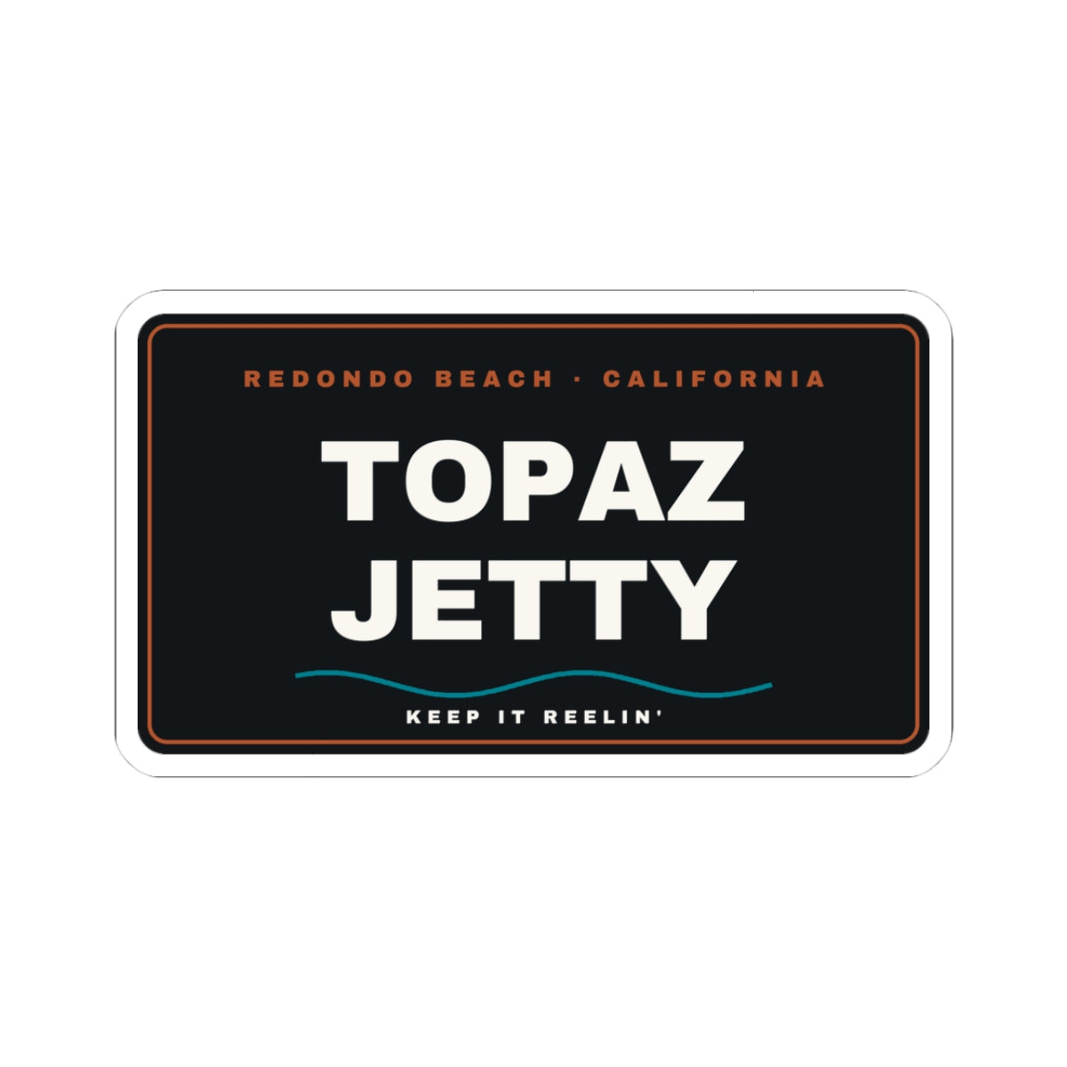 Topaz Jetty Sticker — Redondo Beach, California Decal