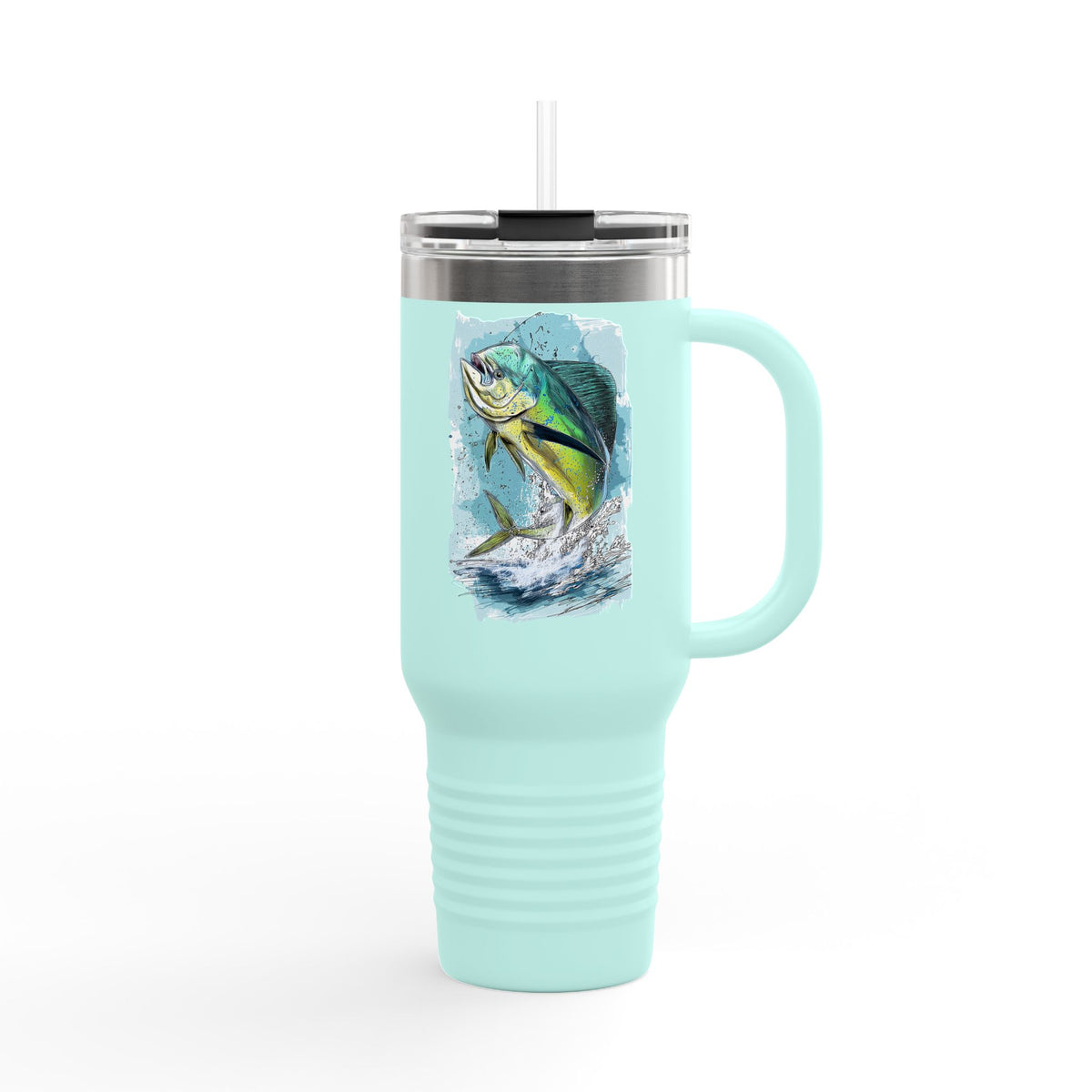 IndigeFish Mahi Mahi Edition 40oz insulated travel mug