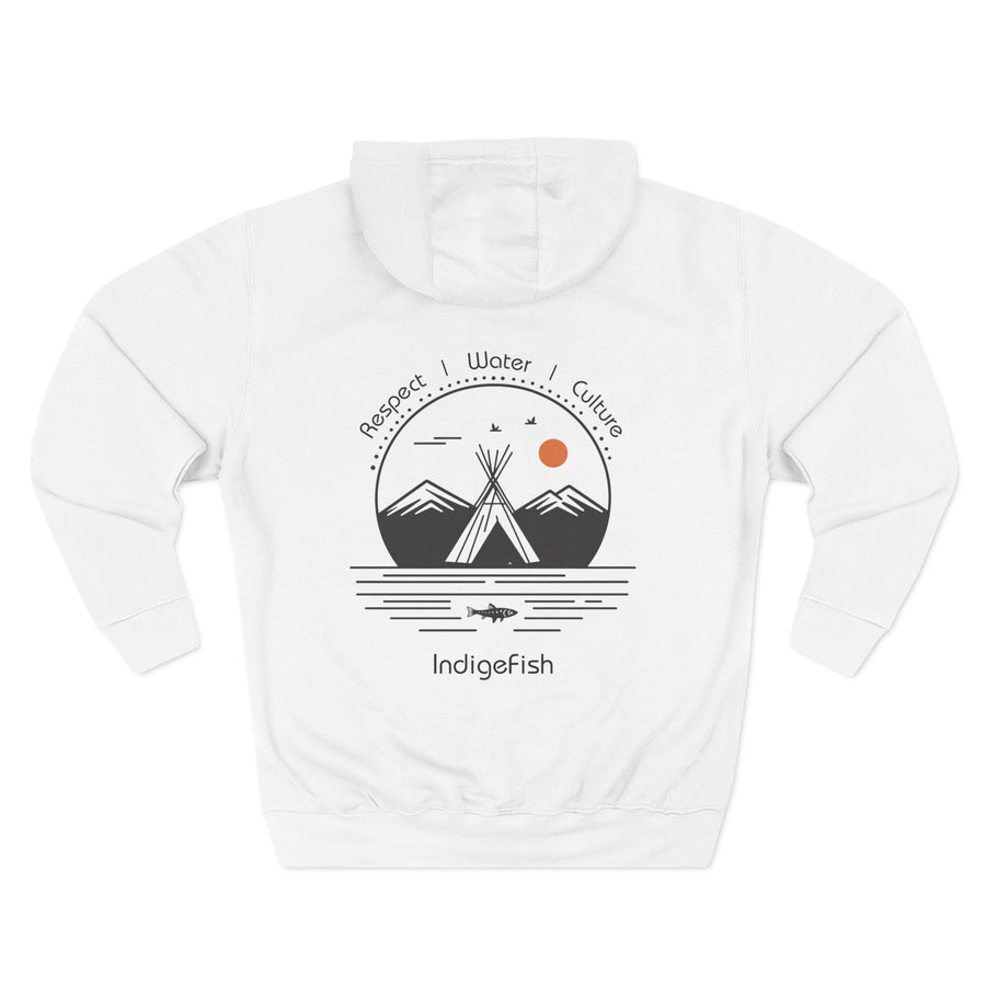 IndigeFish Respect | Water | Culture three-panel fleece hoodie